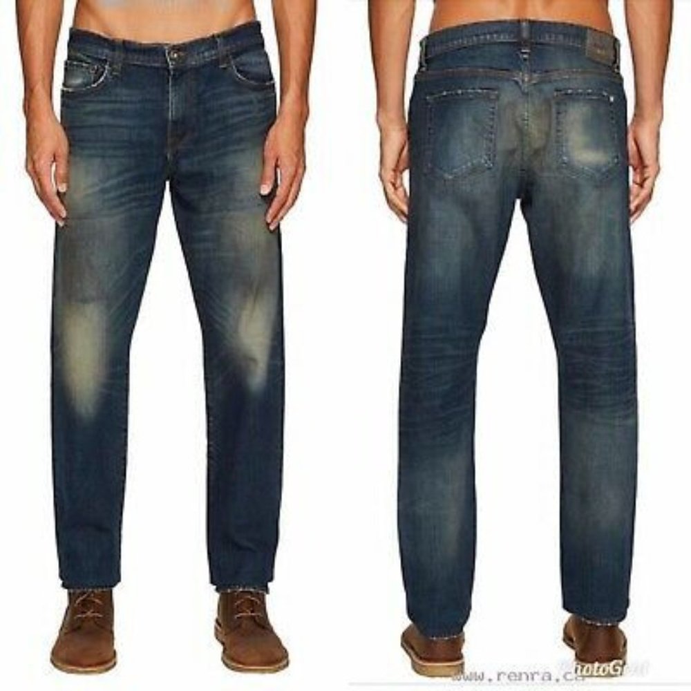 Baldwin Henley Slim Straight Jeans in Porter
